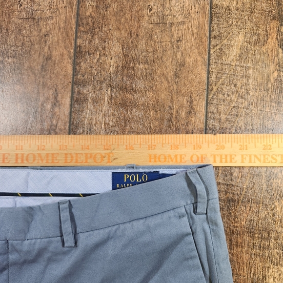Polo Ralph Lauren Slim Stretch Shorts Mens Size 38 Anchor Blue Chino Preppy Golf - Picture 8 of 9